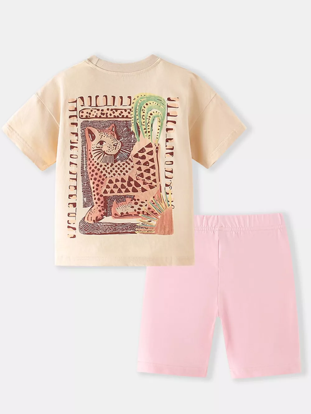 Children's Casual Graphic Tee & Biker Shorts Set, image 6