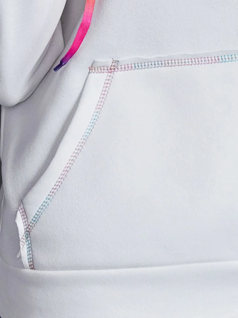 Contrast Stitching Drawstring Raglan Sleeve Hoodie, image 12