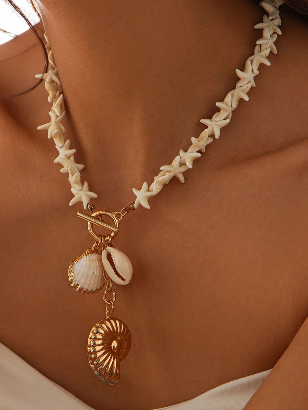 Starfish Shell Pendant Necklace, image 5