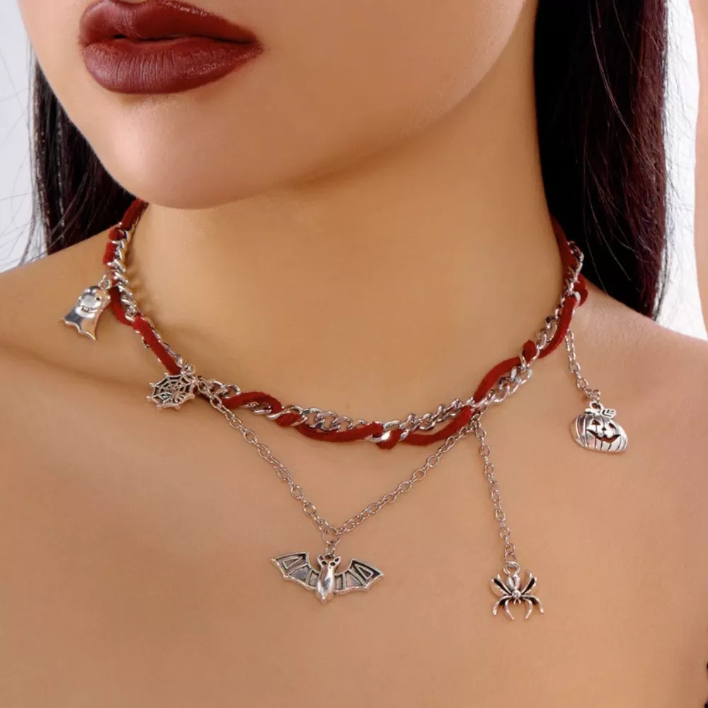 Halloween Double Layered Pendant Necklace, image 4