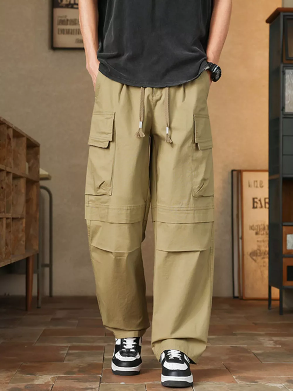Men's Plus Size Relaxed Fit Cargo Pants, image 6