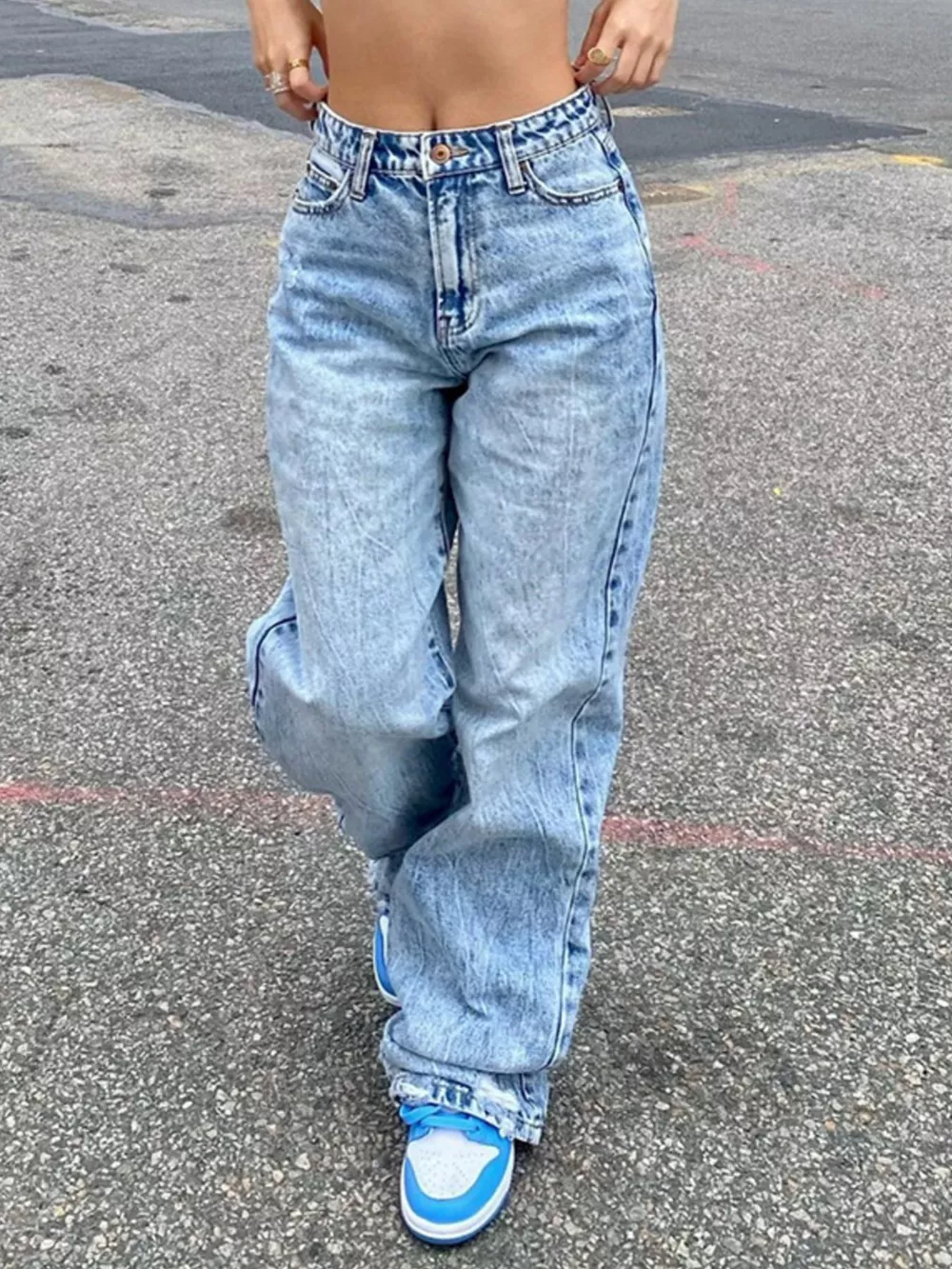 Wash Wide Leg Jeans, image 3