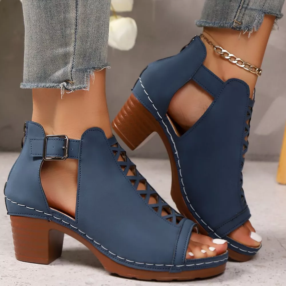 Open Toe Block Heels Sandals, image 12
