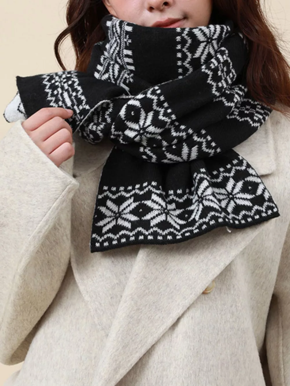 Christmas Snowflake Knit Scarf, image 19