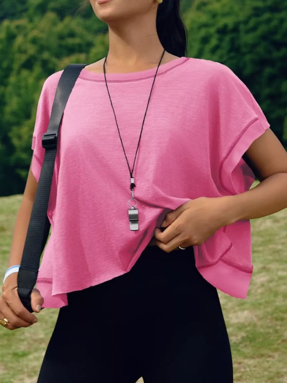 Cutout Back Short Sleeve T-Shirt, image 18
