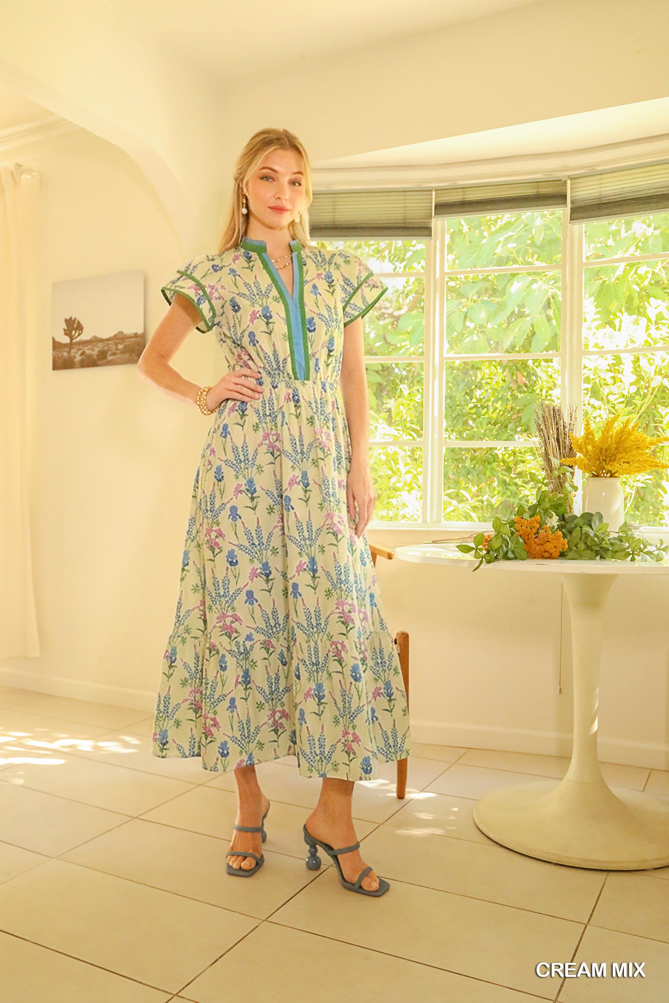Mix Floral Midi Dress, image 6