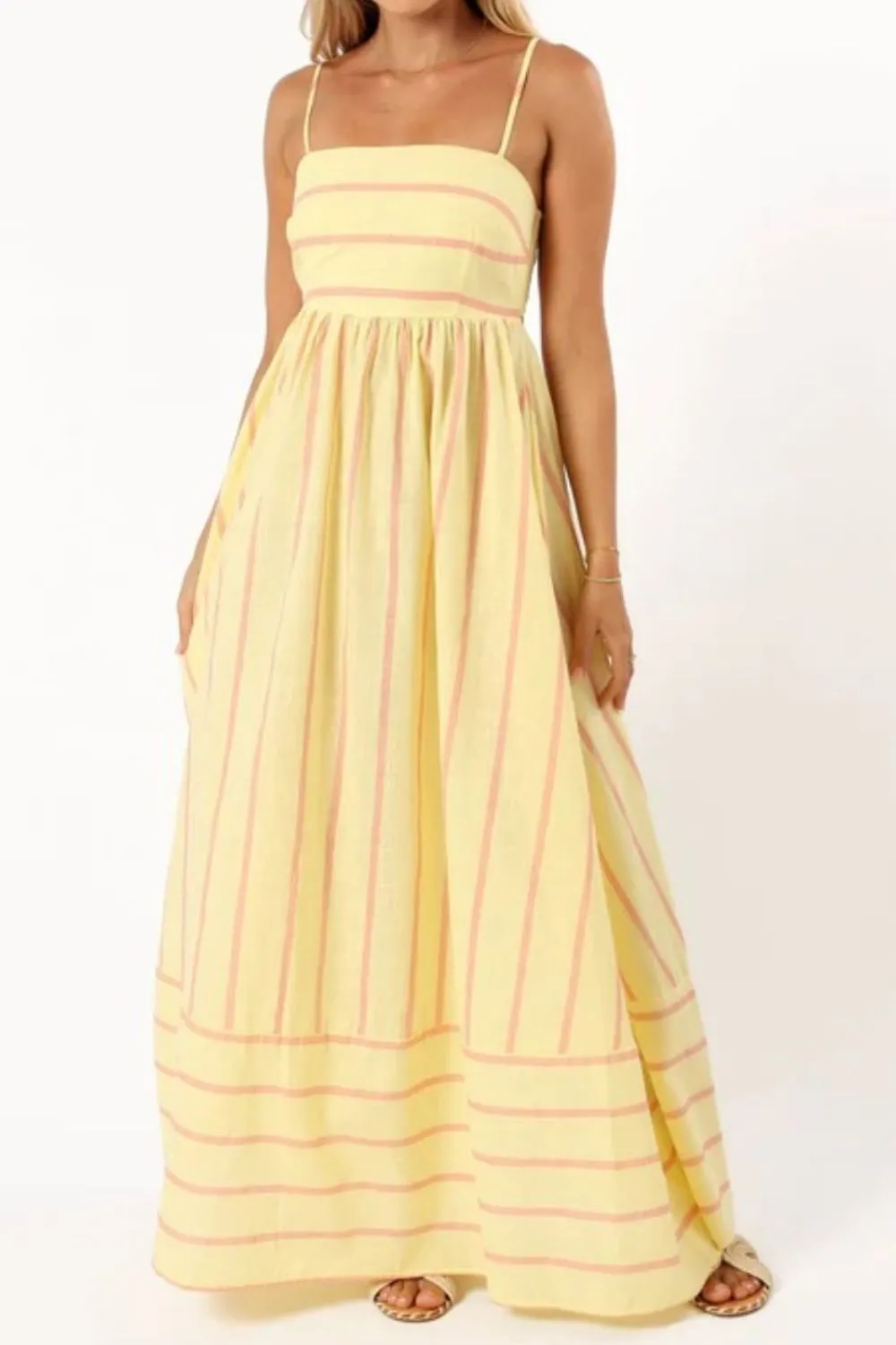 Striped Square Neck Cami Dress, image 9