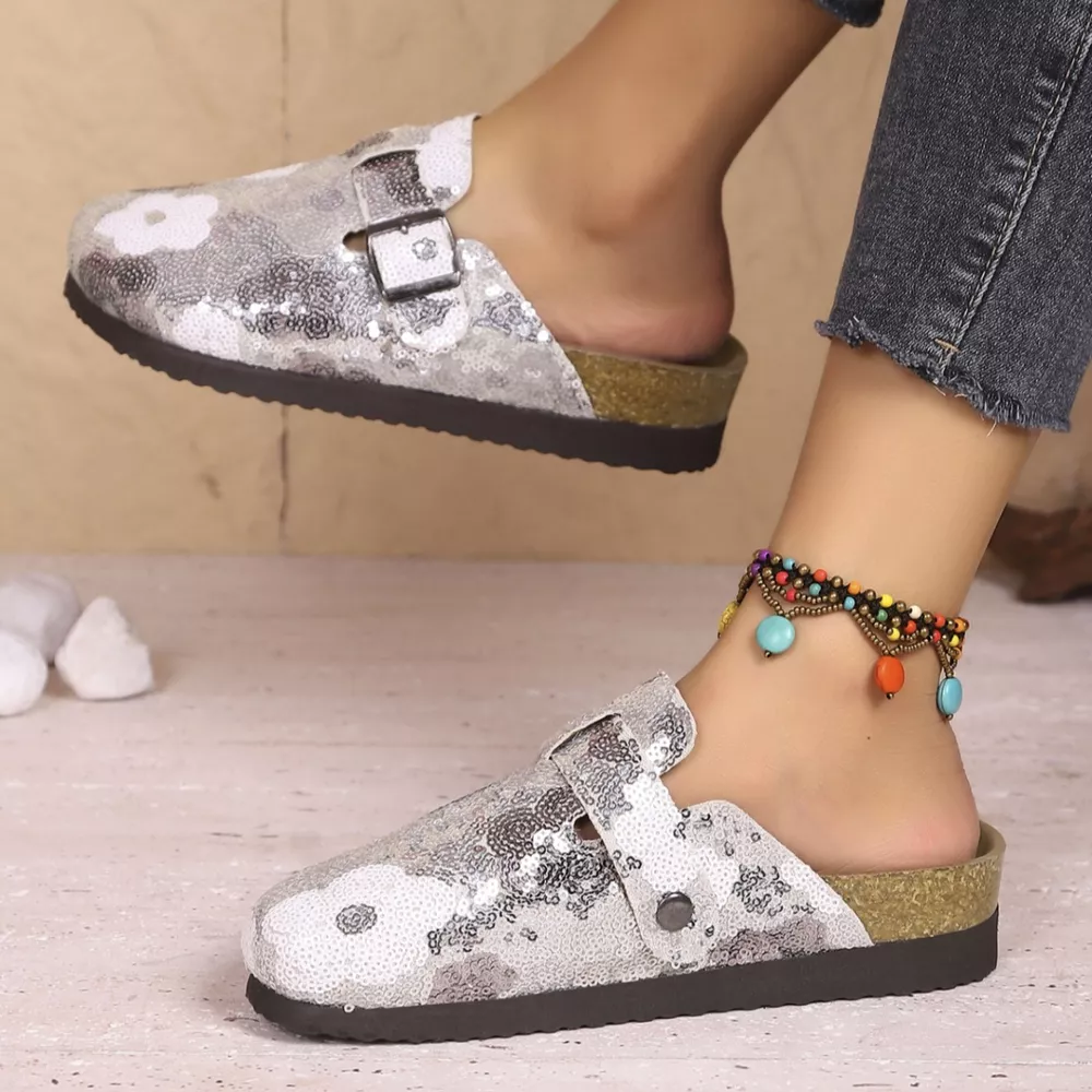 Sequin Round Toe Slip-Ons, image 5