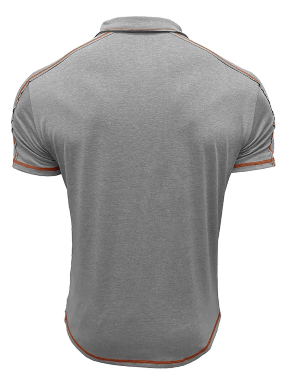 Men's Collared Neck Polo Shirt with Contrast Piping, image 3