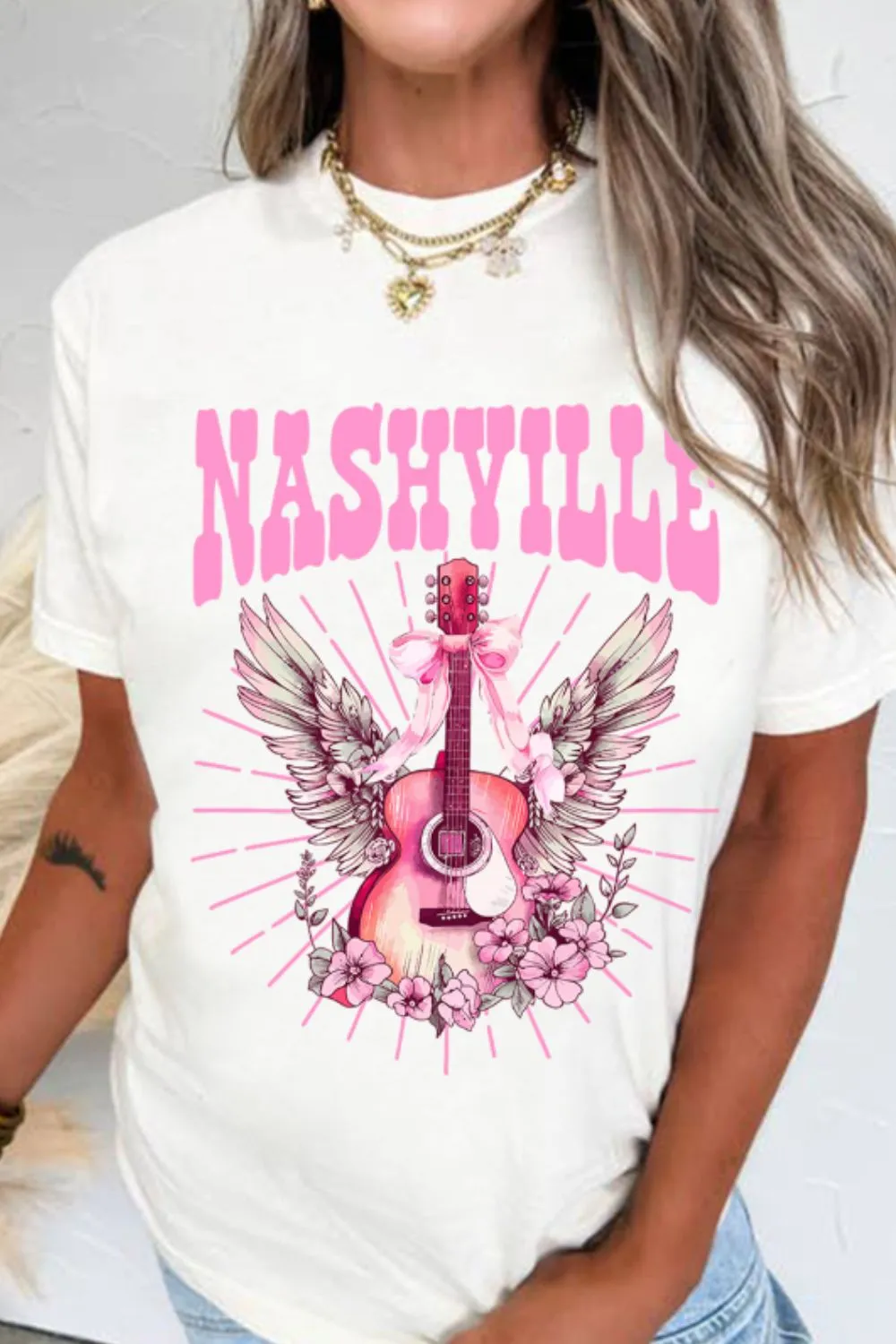 Graphic Round Neck Short Sleeve T-Shirt, image 3