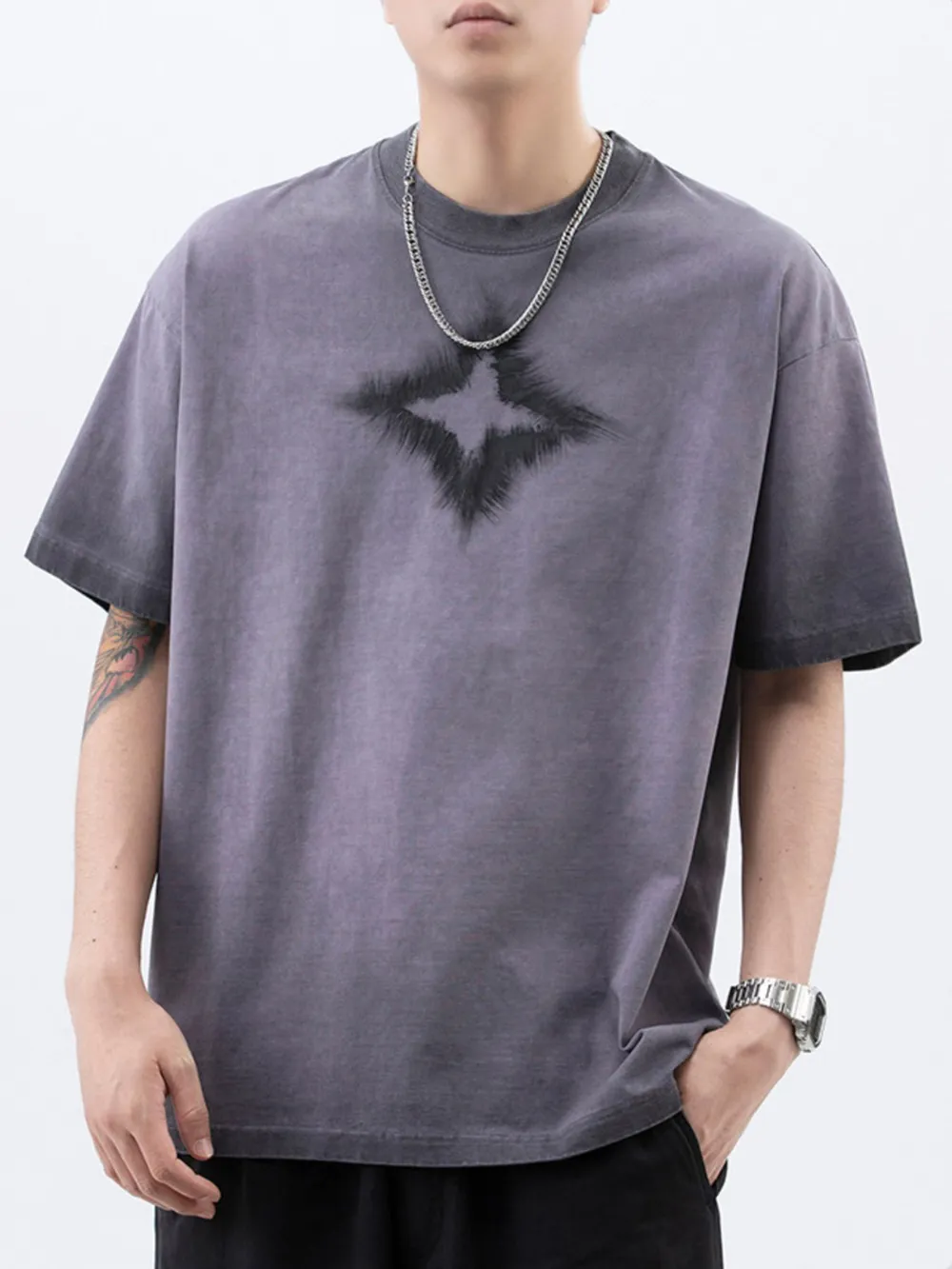 Men's Plus Size Round Neck Short Sleeve T-Shirt, image 13