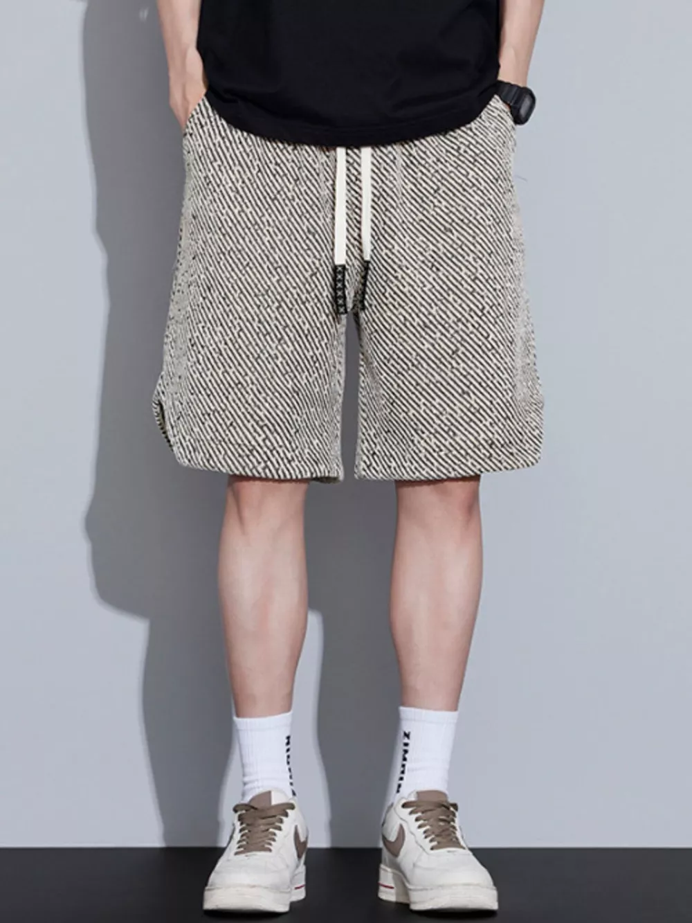 Men's Plus Size Drawstring Loose Fit Shorts, image 5