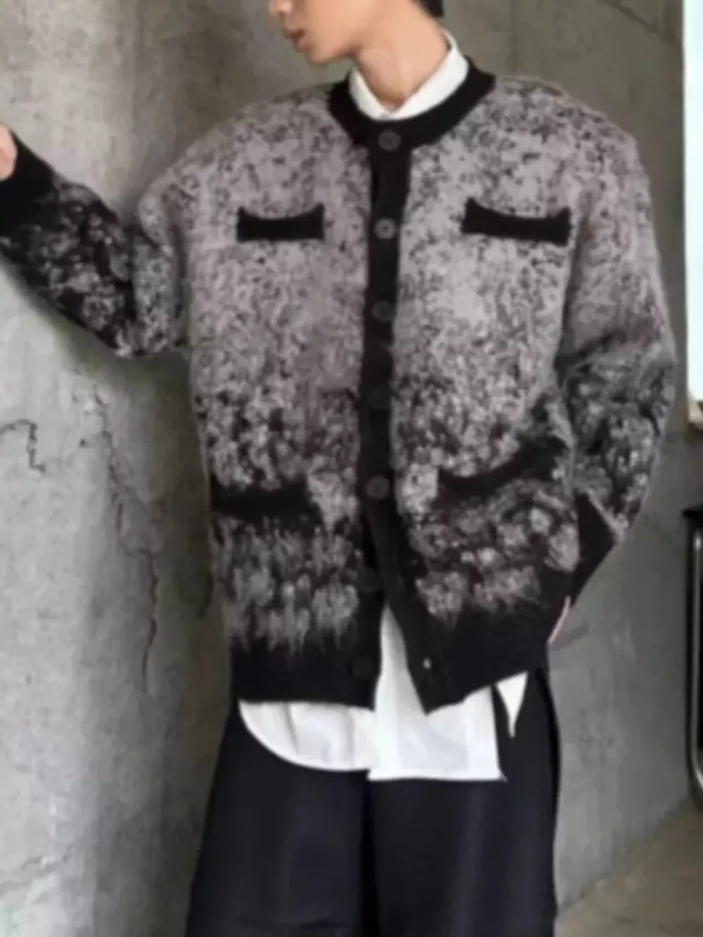 Men's Gradient Long Sleeve Cardigan, image 2
