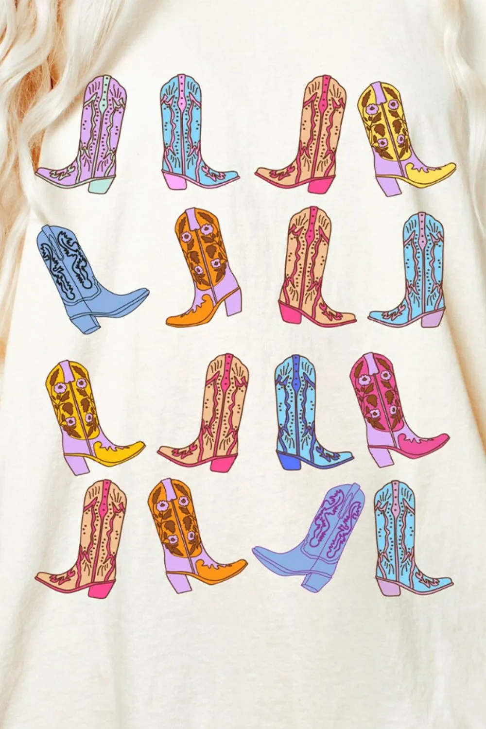 Boots Round Neck Half Sleeve Oversize T-Shirt, image 2