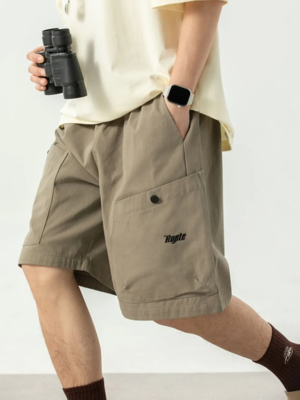 Men's Plus Size Drawstring Shorts with Pockets, image 2