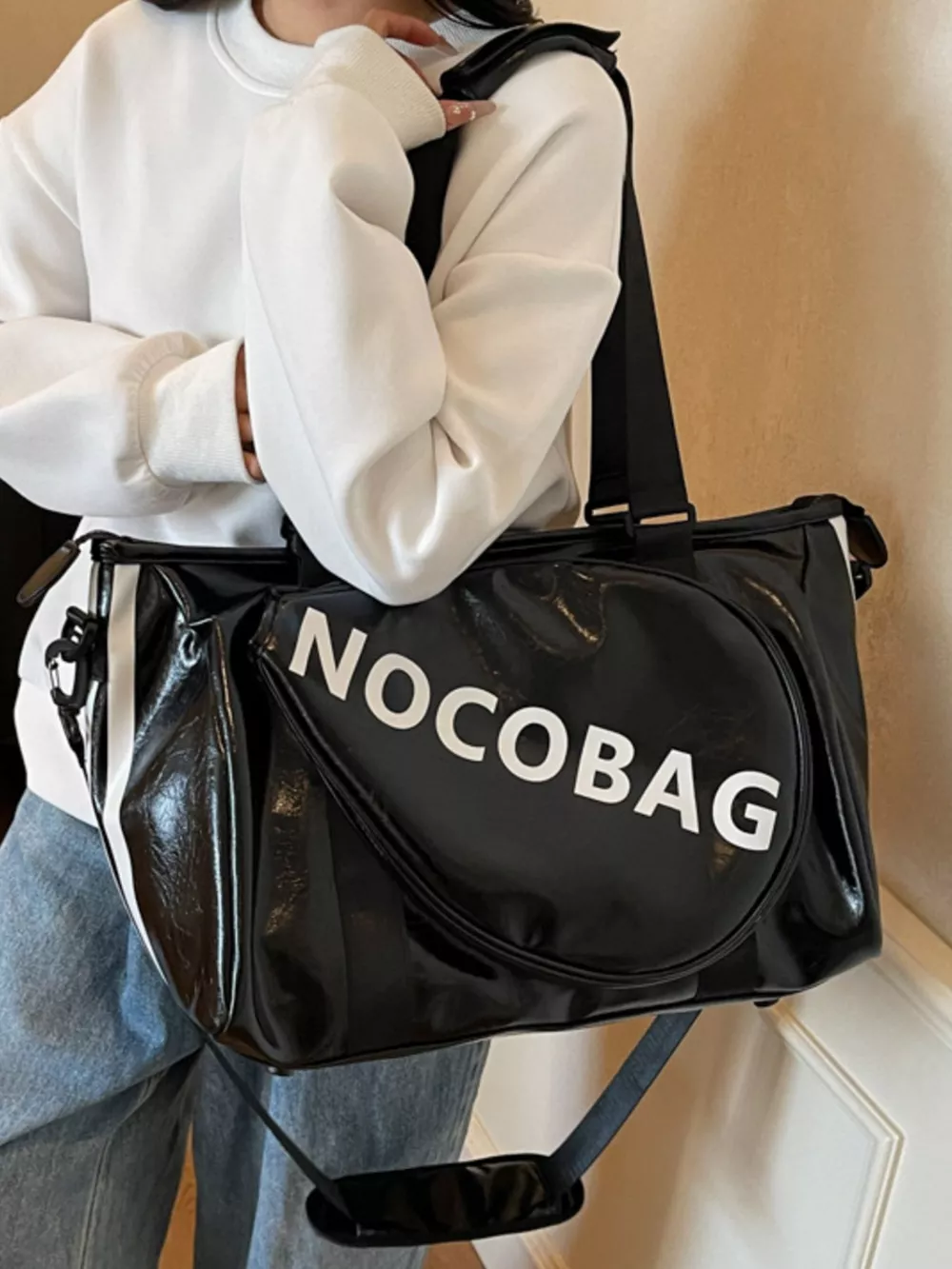 Sports Leather Duffle Bag, image 6