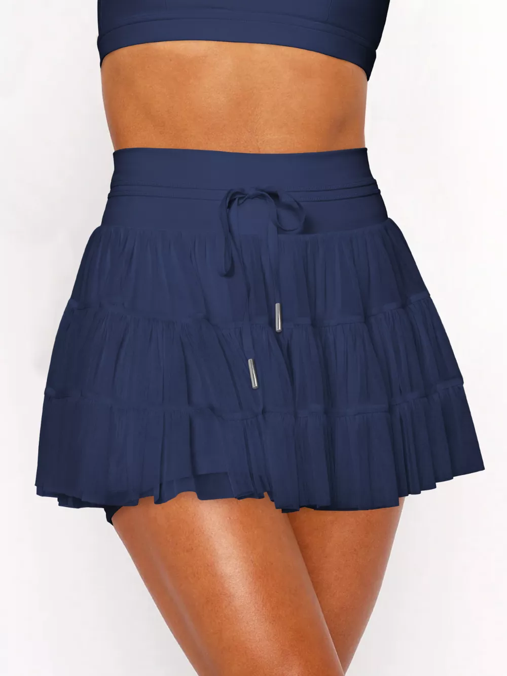 Tiered Skort with Drawstring, image 12