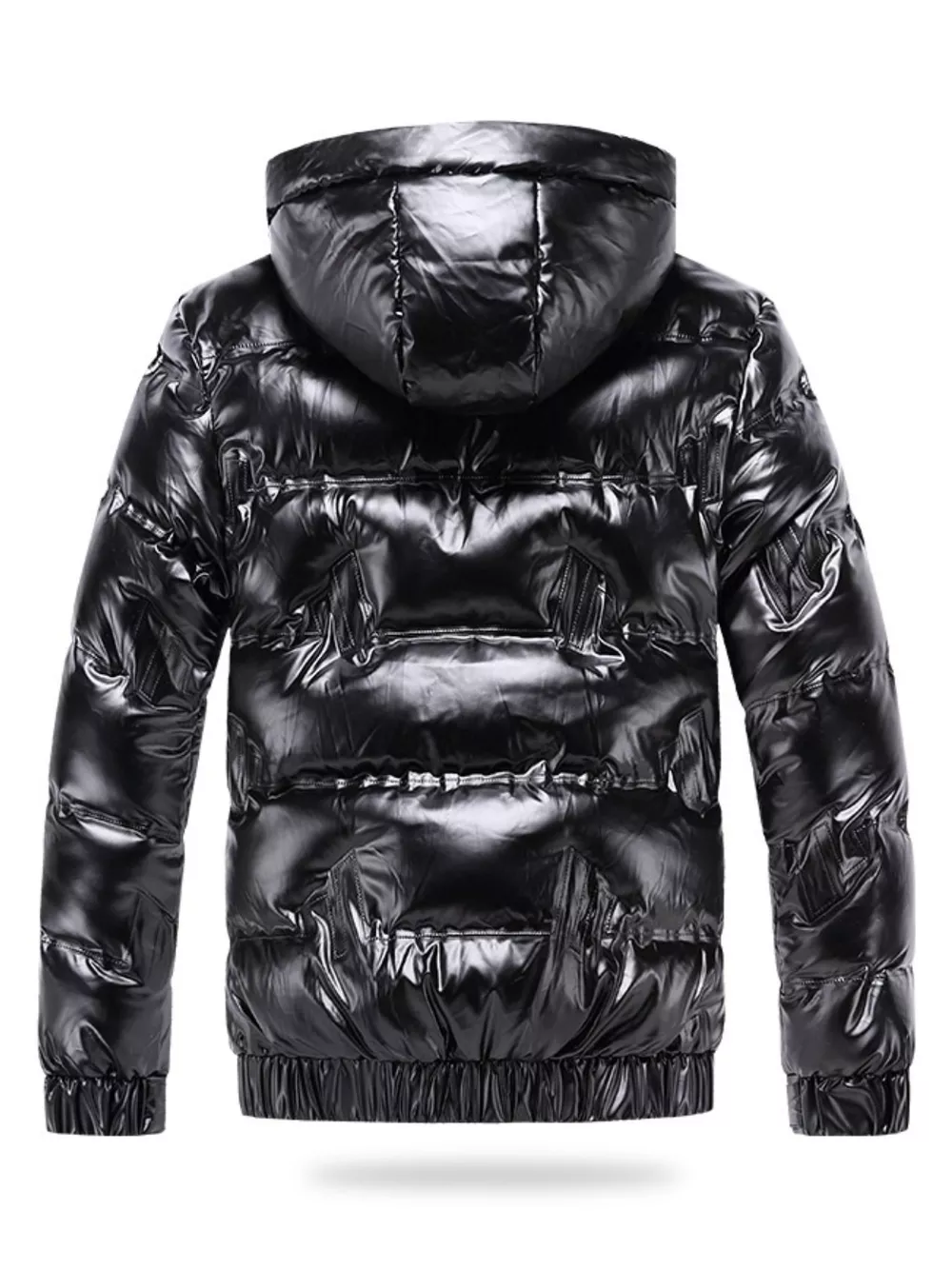 Men's Plus Size Zip Up Hooded Puffer Jacket, image 6