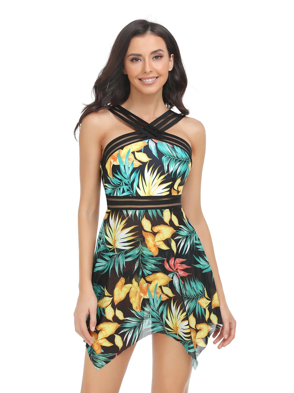 Cutout Printed Two-Piece Swim Set, image 4
