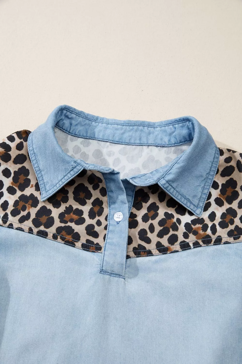 Leopard Print Panel Short Sleeve Dress, image 6