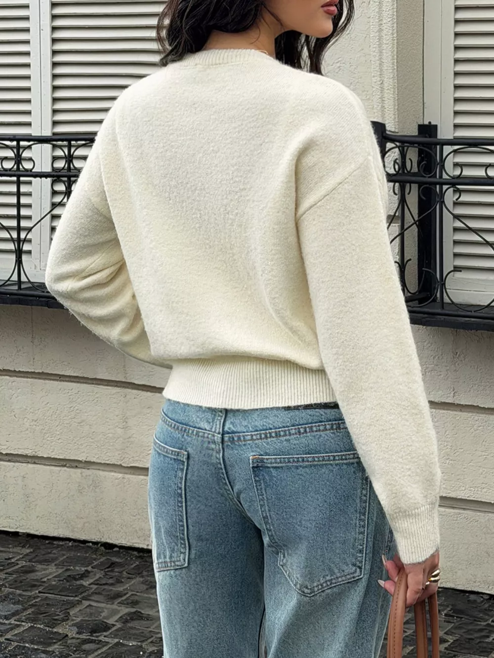Button-Down Dropped Shoulder Cardigan, image 5