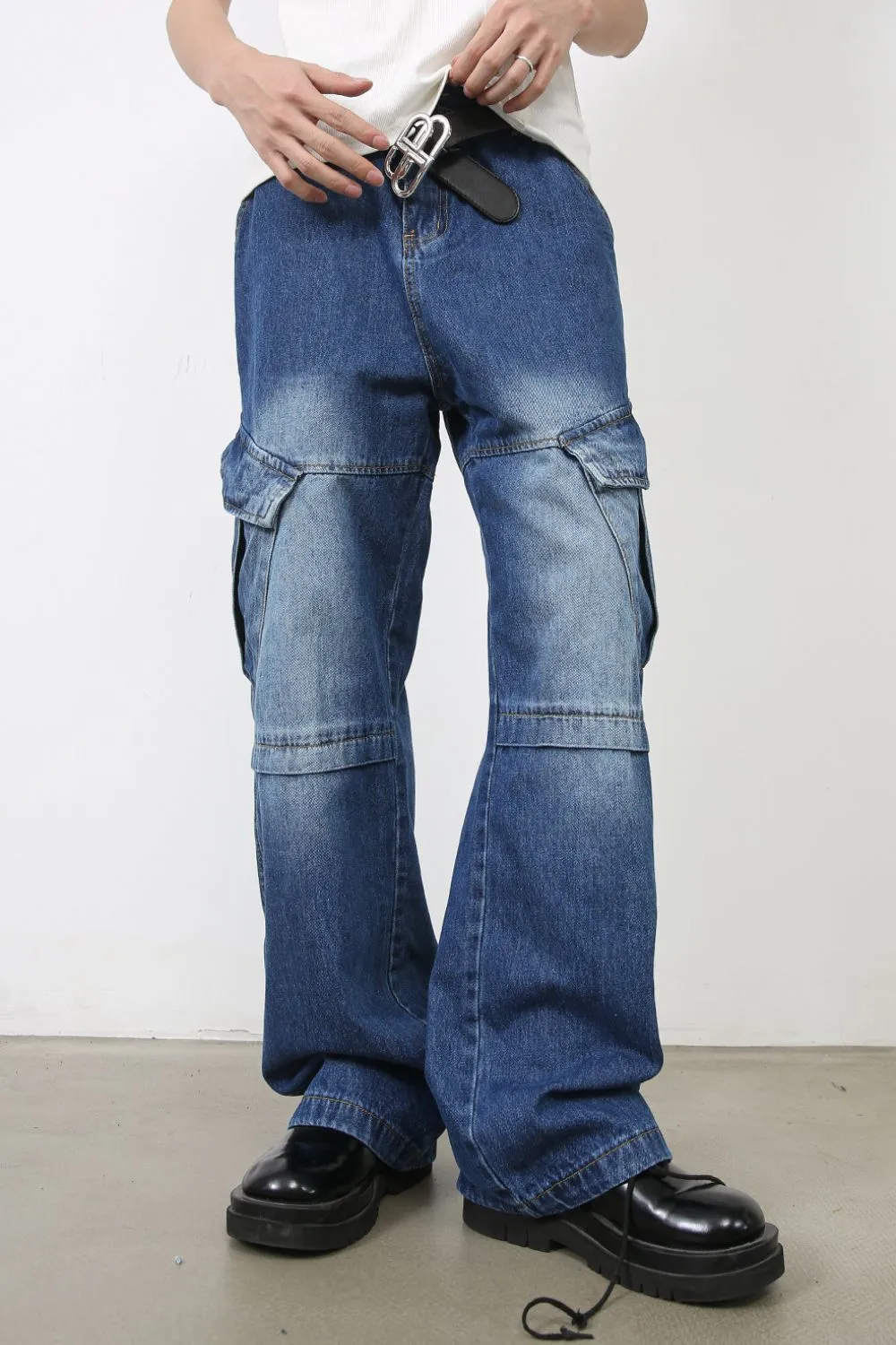Men's Baggy Jeans with Pockets, image 2