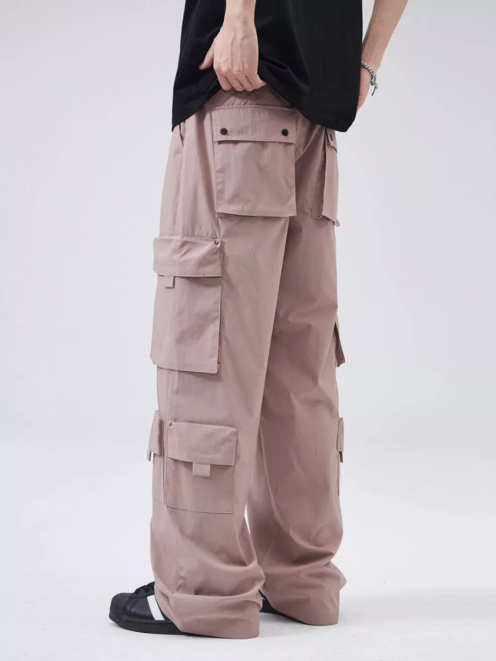 Men's Full Size Wide Leg Cargo Pants Plus Size, image 7