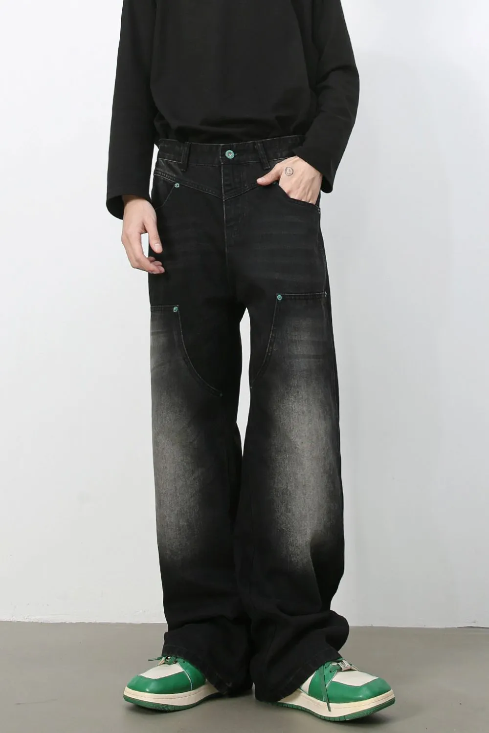 Men's Wide Leg Jeans, image 4