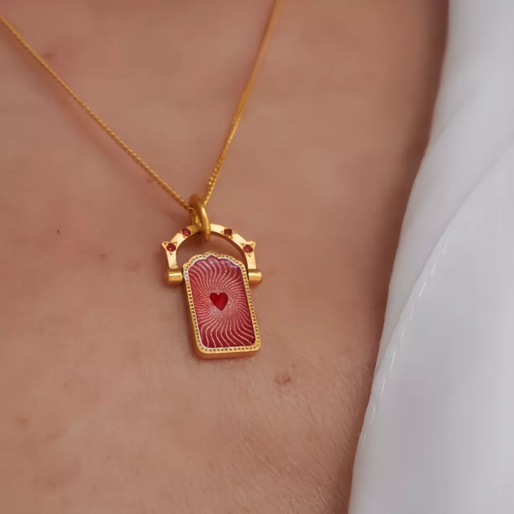 18K Gold-Plated Titanium Steel Pendant Necklace, image 2
