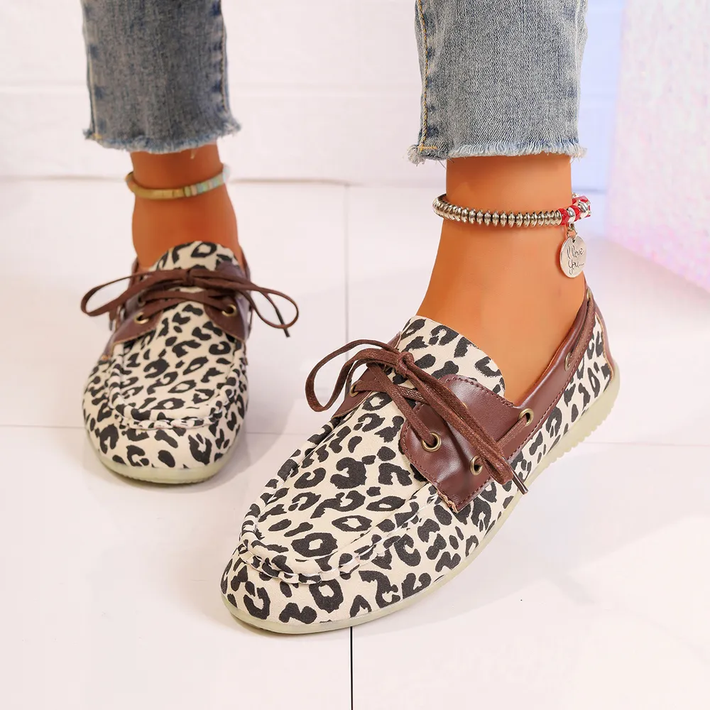 Lace Up Leopard Slip-Ons, image 5