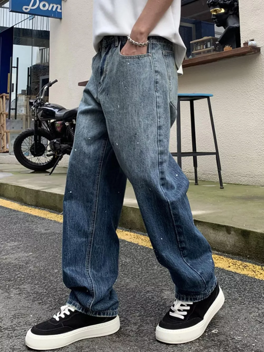 Men's Full Size Wide Leg Jeans Plus Size, image 4