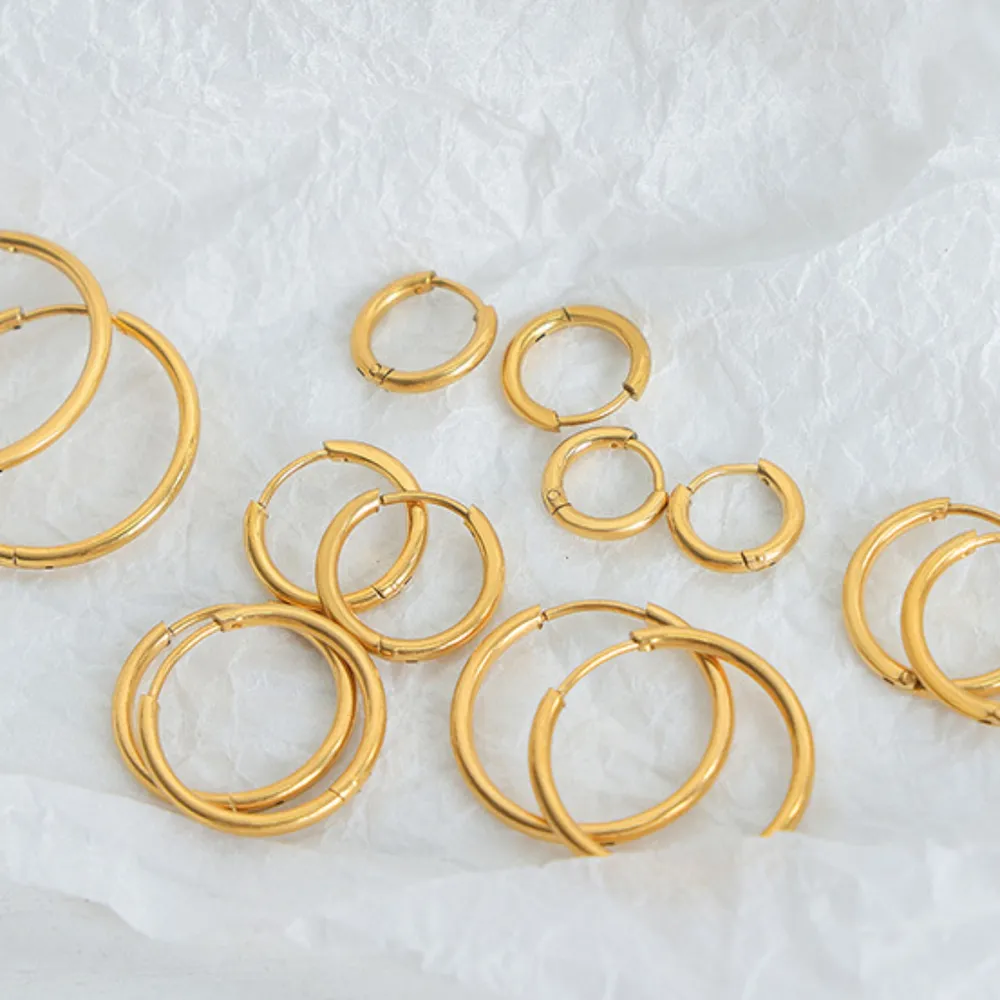 18K Gold-Plated Huggie Earrings, image 9