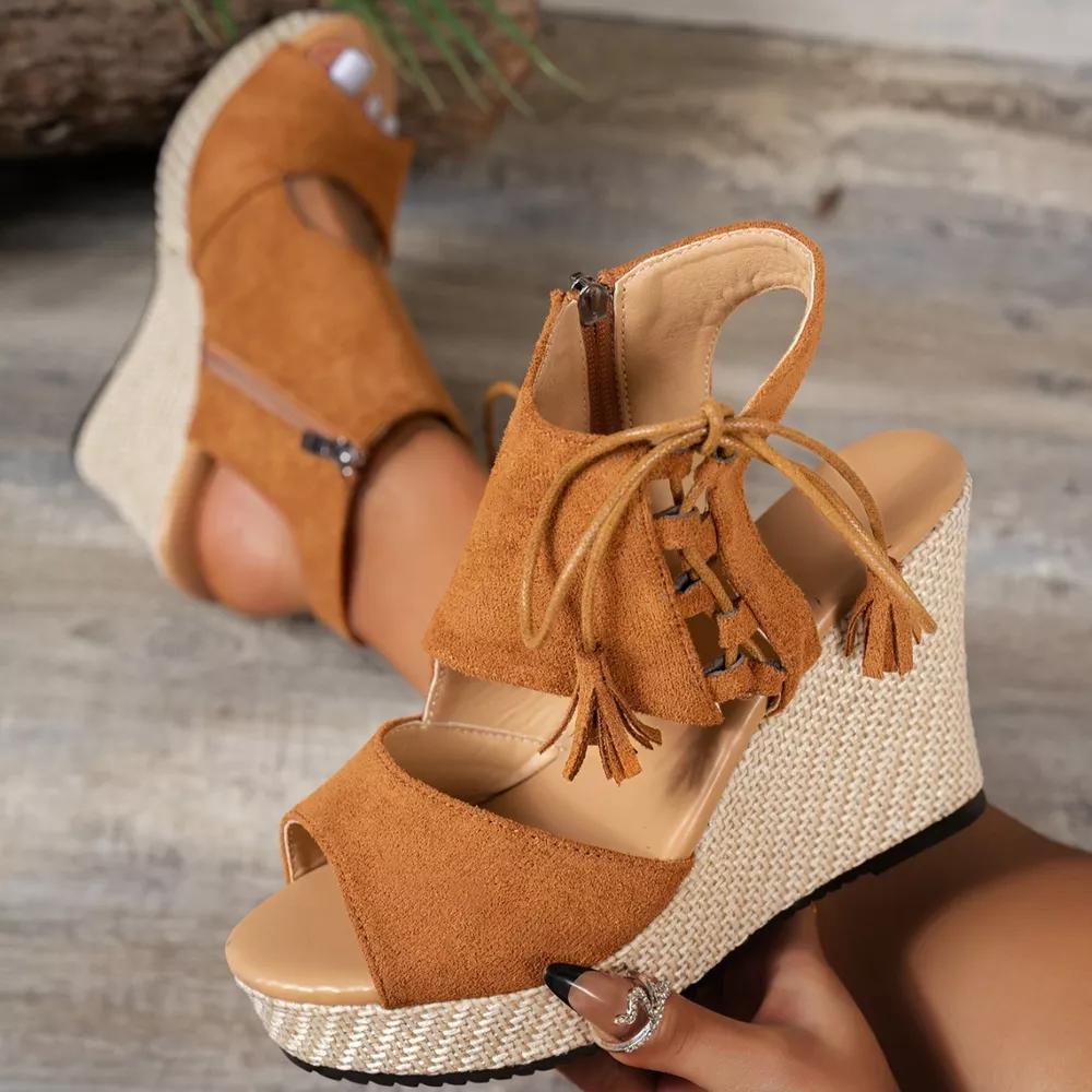 Open Toe Wedge Sandals, image 4