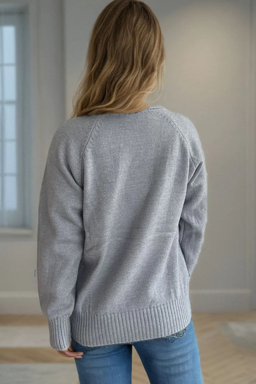 Ribbed Turtleneck Raglan Sleeve Sweater, image 8