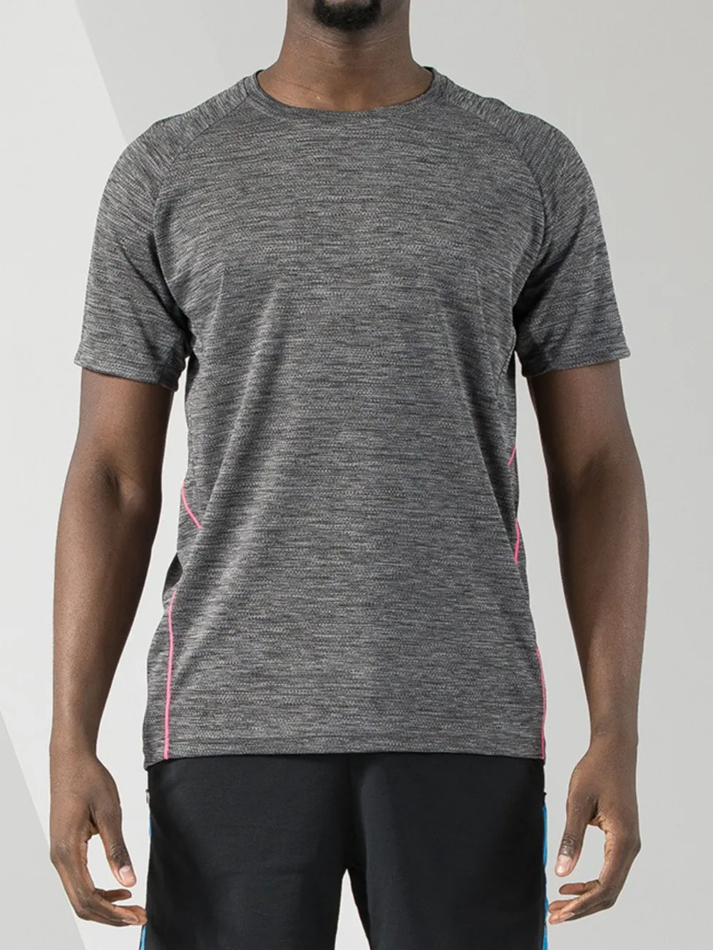 Men's Plus Size Round Neck Short Sleeve Active T-Shirt, image 4