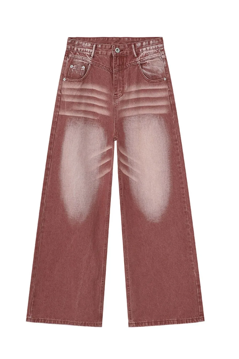 Men's Washed Wide Leg Jeans, image 6