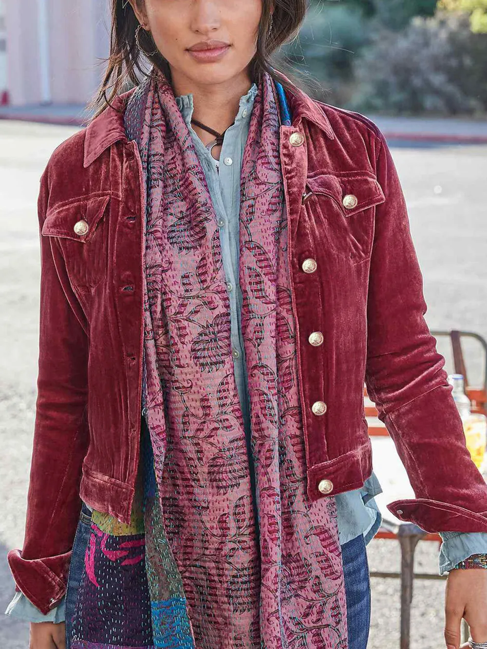 Button Up Long Sleeve Jacket with Chest Pockets, image 7