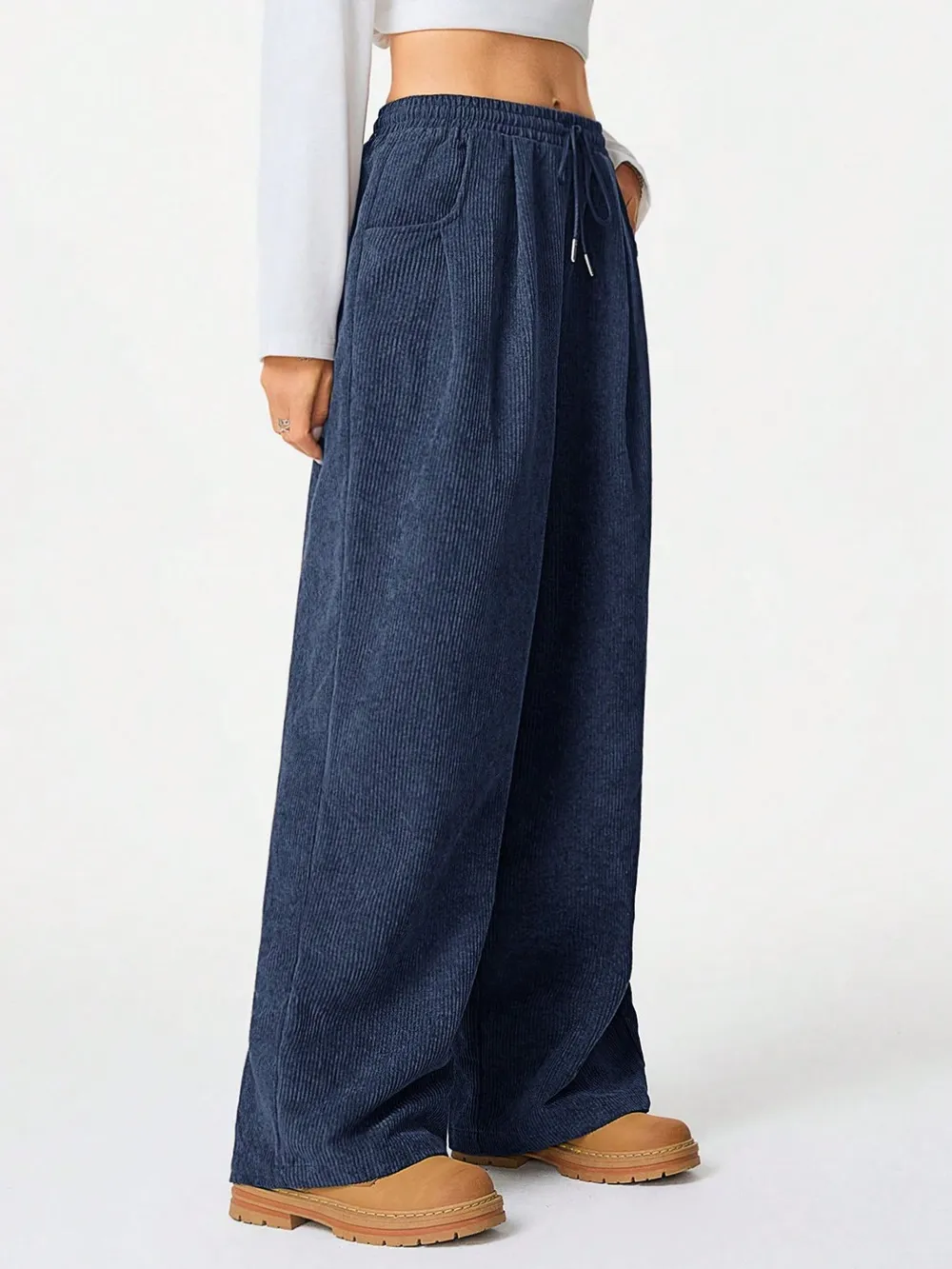 Drawstring Wide Leg Pants, image 14