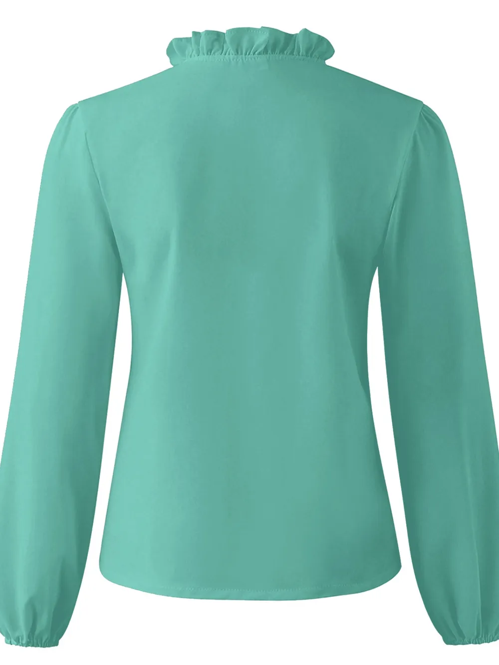Ruffled V-Neck Long Sleeve Blouse, image 10
