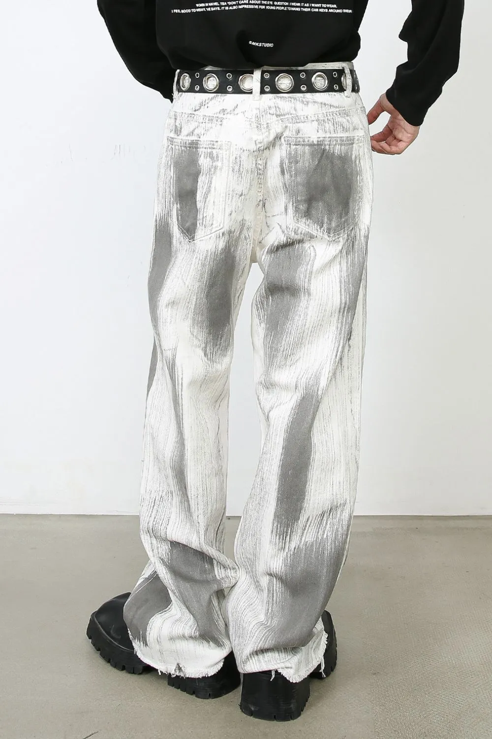 Men's Contrast Loose Jeans, image 4