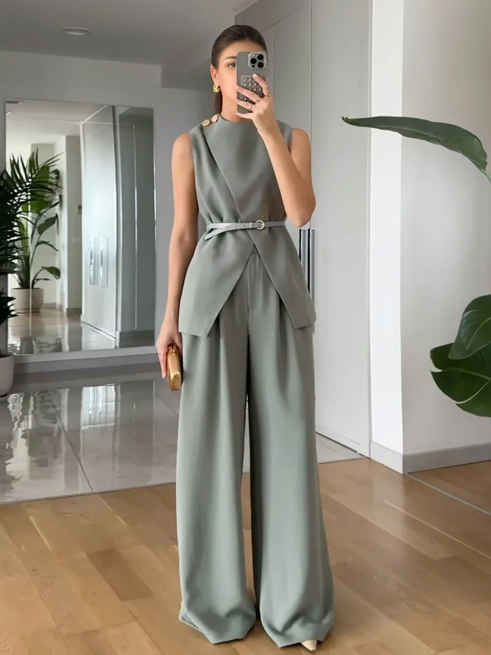 Sleeveless Top and Pants Set, image 5