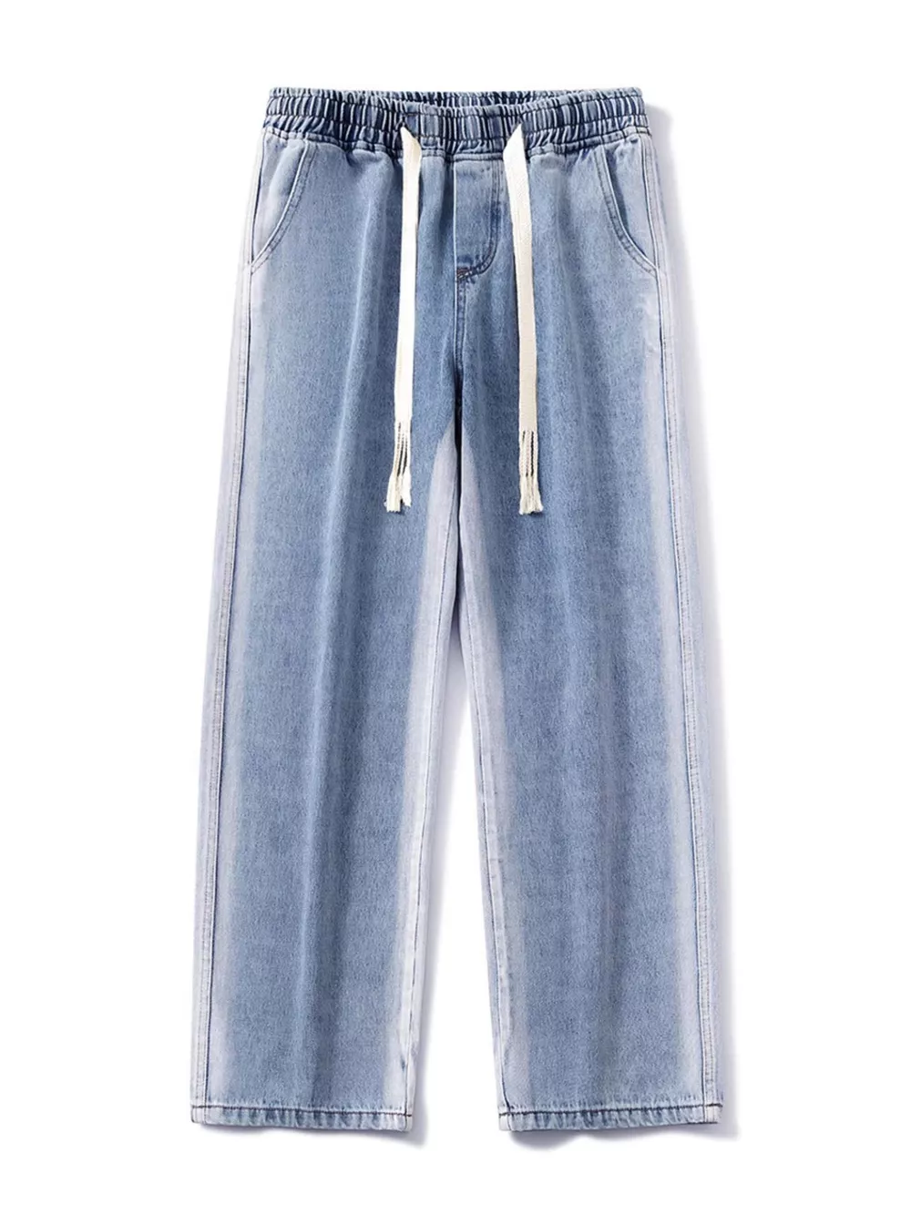 Men's Full Size Drawstring Wide Leg Jeans Plus Size, image 4