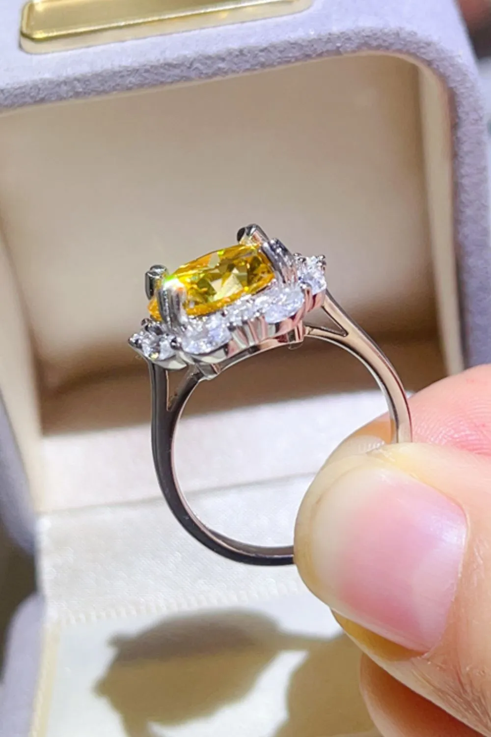5 Carat Moissanite 925 Sterling Silver Ring, image 2