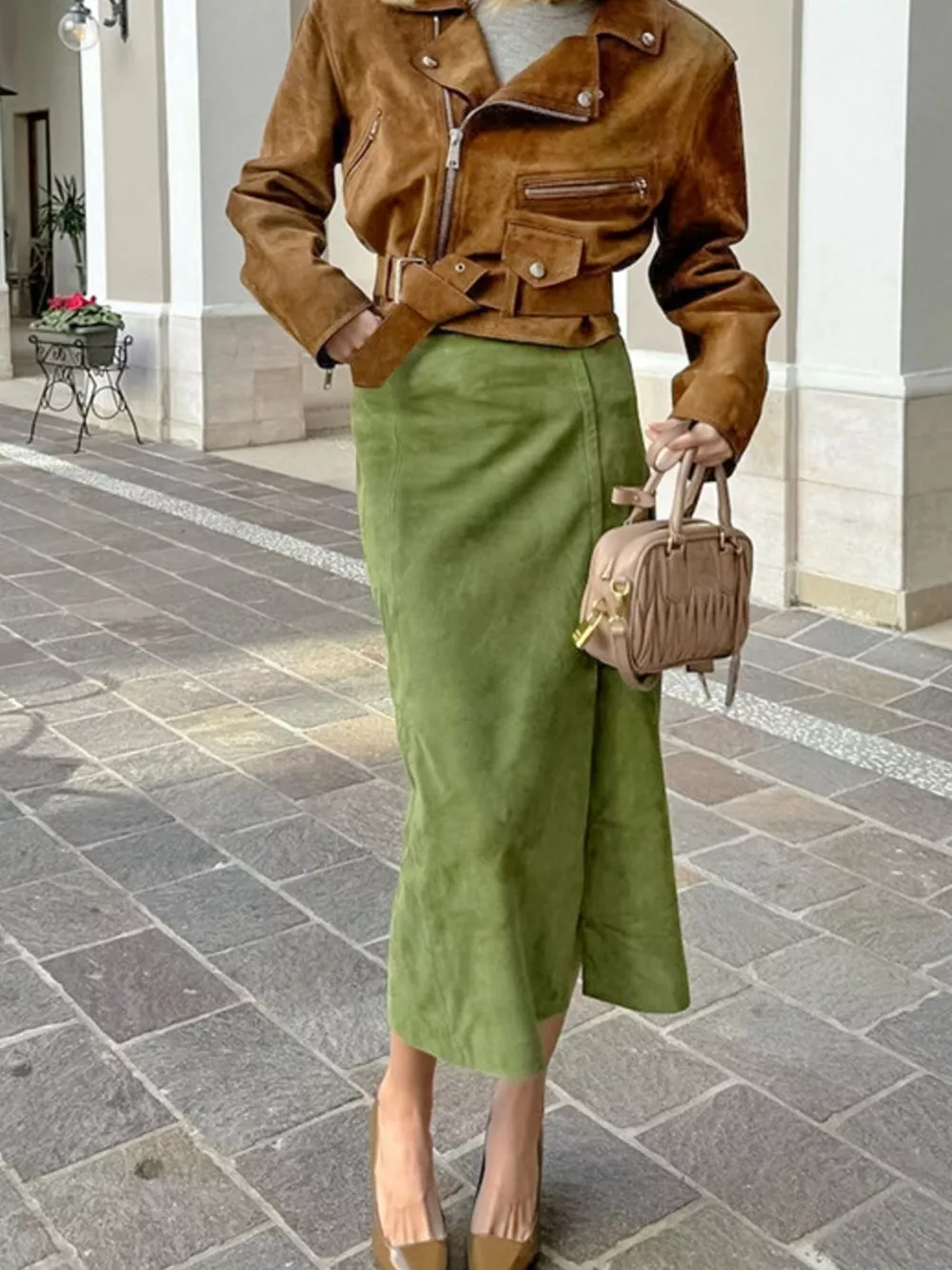 Solid Color Midi Skirt, image 4