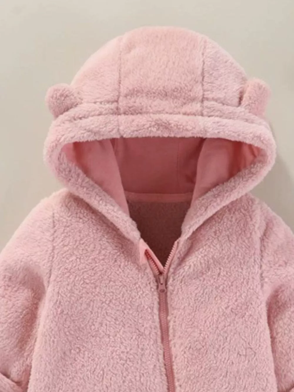 Children's Cozy Bear Hooded Fleece One-Piece, image 6