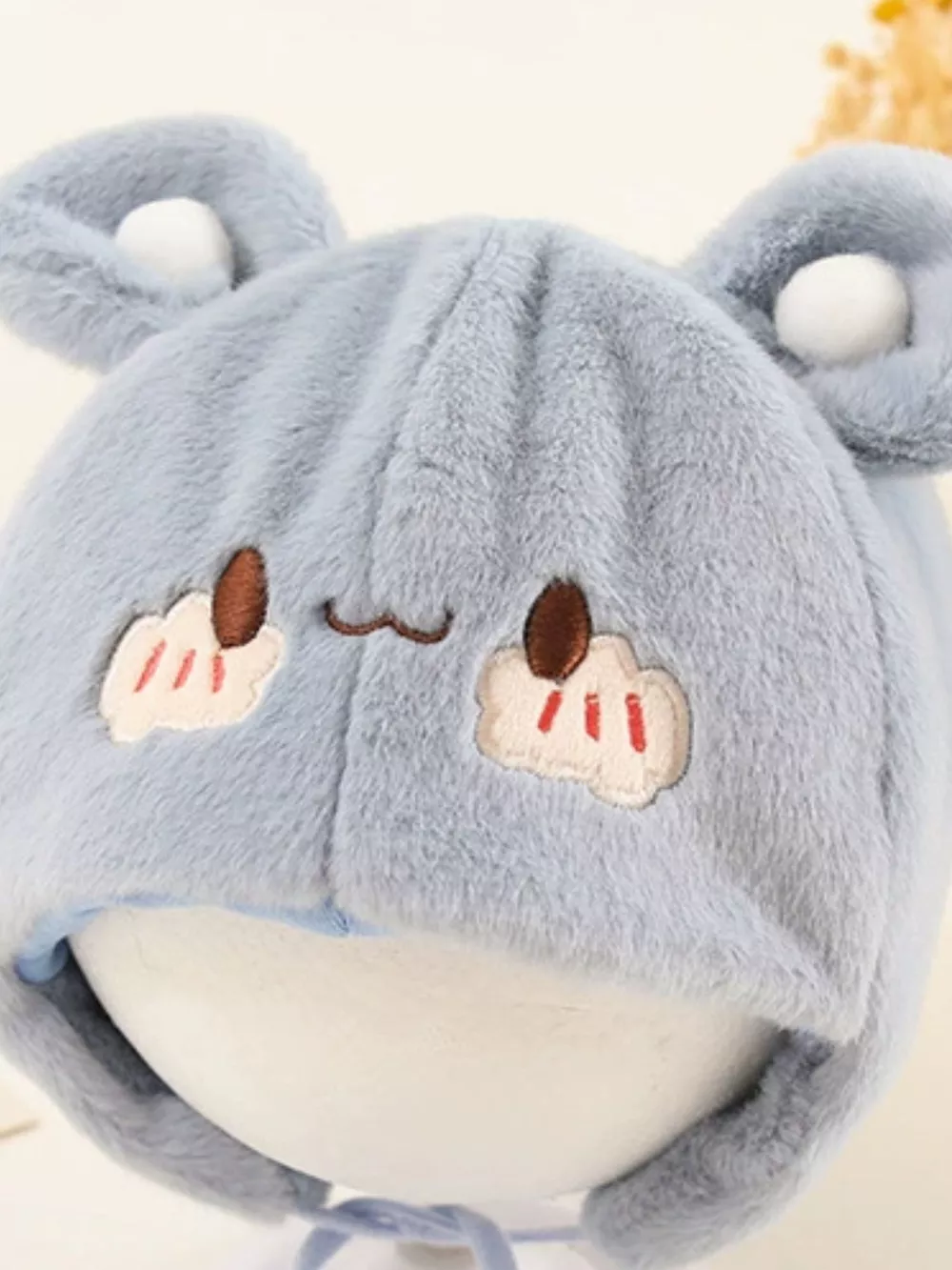 Children's Cute Bear Ear Plush Hat, image 20