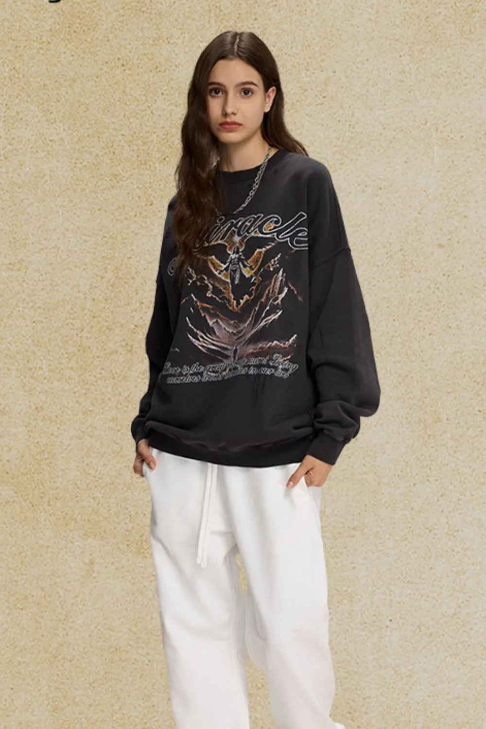 Men's Graphic Round Neck Long Sleeve T-Shirt, image 6
