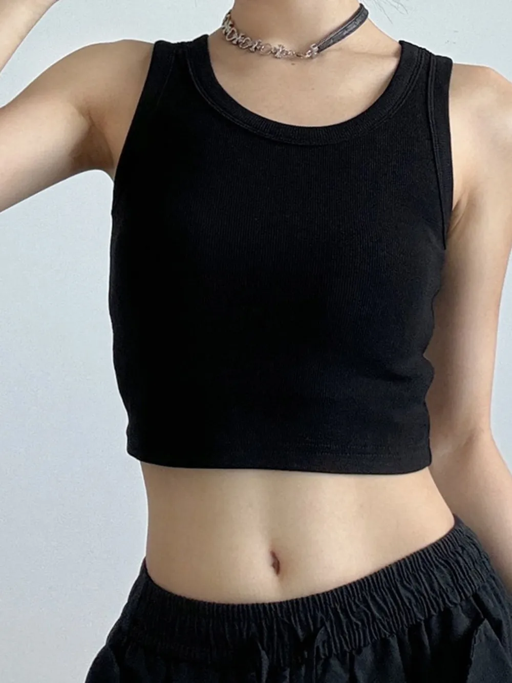 Ribbed Crop Tank Top
