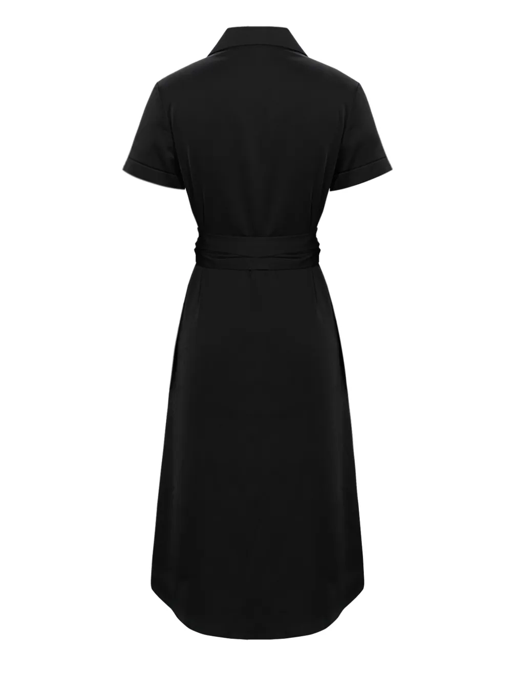 Button Down Belted Midi Shirt Dress, image 3