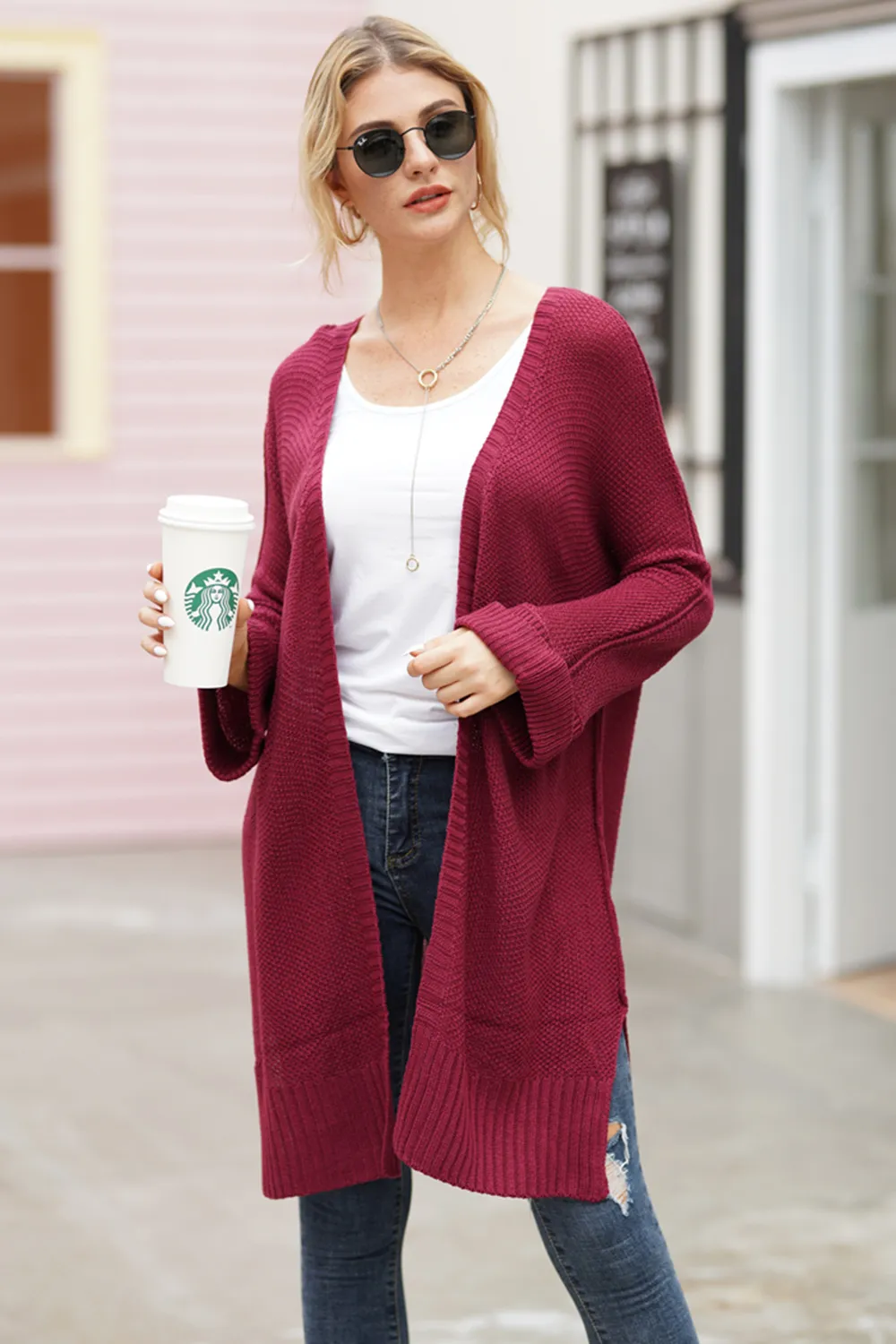 Open Front Long Sleeve Cardigan, image 12